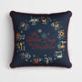 Blue 12 Days Of Christmas Cushion, thumbnail 2 of 7