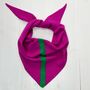 Lambswool Knitted Triangle Scarf With Stripe On Reverse, thumbnail 3 of 10