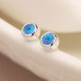 Mini Sterling Silver Aegean Opal Stud Earrings, thumbnail 8 of 12