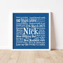Birthday Personalised 50th Word Art Gift, thumbnail 4 of 4