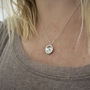 Sterling Silver Domed Aquamarine Satin Necklace, thumbnail 2 of 8