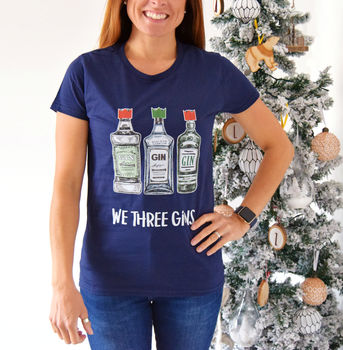 'We Three Gins' Christmas T Shirt, 2 of 4