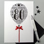 80th Happy Birthday Balloon Sparkle Card, thumbnail 12 of 12