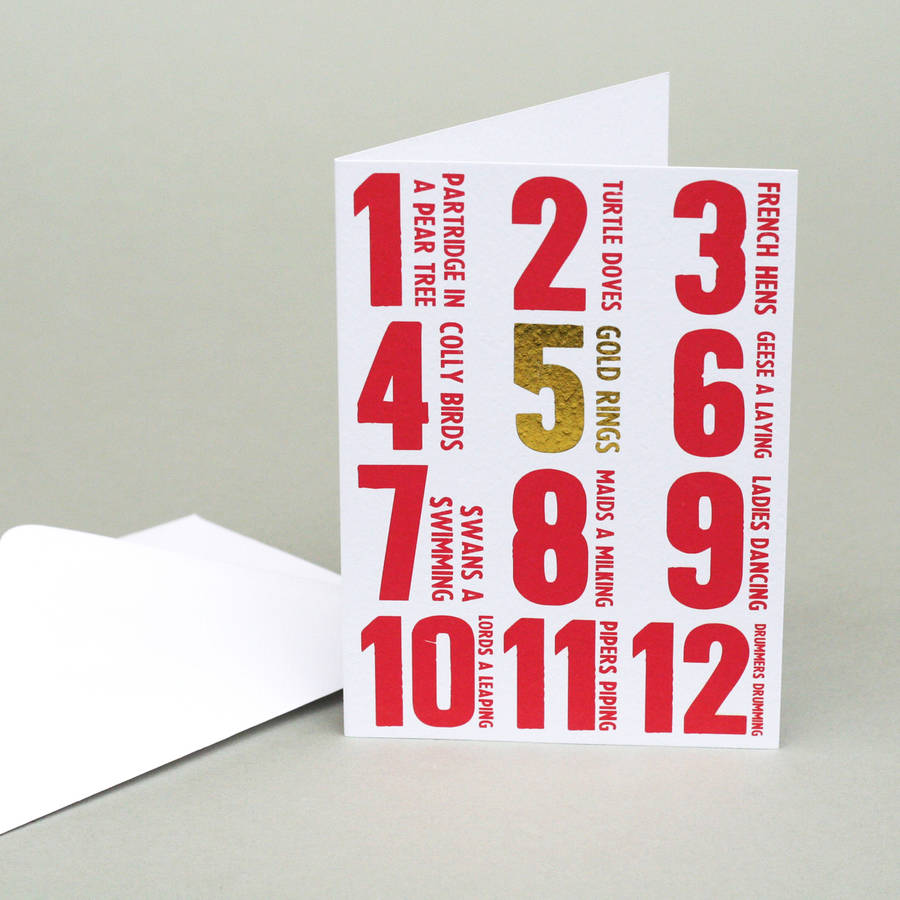 Image of 12 Days Of Christmas Card