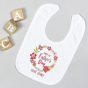 Personalised First Father's Day Floral Babygrow, 9 of 11