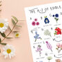 The A To Z Of Edible Flowers Print, thumbnail 5 of 6