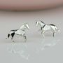 Sterling Silver Origami Horse Earrings, thumbnail 3 of 6