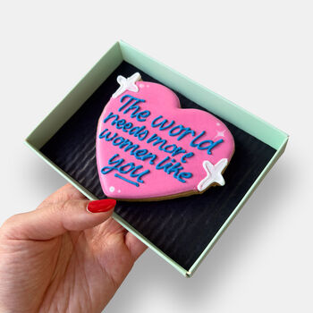 More Women Like You Heart Letterbox Iced Cookie, 3 of 10