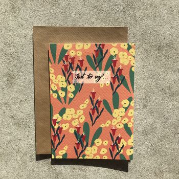 “Just To Say “ Floral Patterned Card, 4 of 5