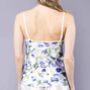 Women's Summer Silk Satin Floral Strappy Camisole Top, thumbnail 4 of 7