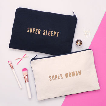 Super Sleepy / Super Woman Double Sided Pouch, 2 of 5