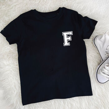 Personalised Kid's Varsity T Shirt, 5 of 7