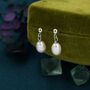 Genuine Fresh Water Pearl Drop Earrings Sterling Silver, thumbnail 5 of 12