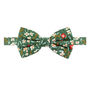 Wedding 100% Cotton Flower Print Tie Green, thumbnail 6 of 7