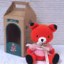 Personalised Fox Hand Knitted Teddy Bear, thumbnail 2 of 9