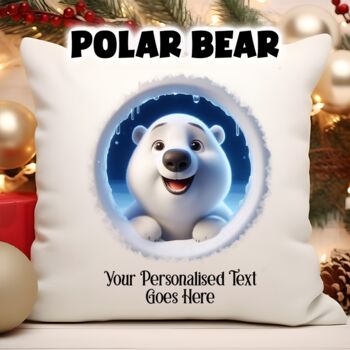 Personalised Christmas Animal Breakout Gift Cushion, 3 of 8