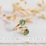 Gold Plated Turquoise Double Twist Ring, thumbnail 5 of 10