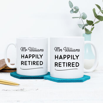 Personalised Happily Retired Retirement Mug, 2 of 5
