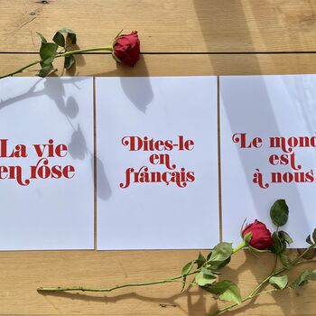 'La Vie En Rose' French Typography Print, 5 of 7