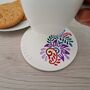 Personalised Bright Floral Clay Coaster, thumbnail 2 of 5