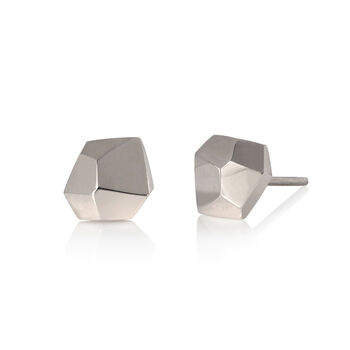 Silver Nugget Studs, 2 of 3