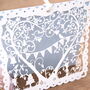 Whimsical Heart Garden Wedding Laser Cut Card, thumbnail 3 of 6