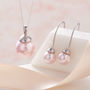 Pearl Necklace And Earring Set In Silver, thumbnail 2 of 5