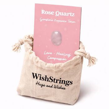 Rose Quartz Keepsake Token Love Healing Gift, 2 of 3