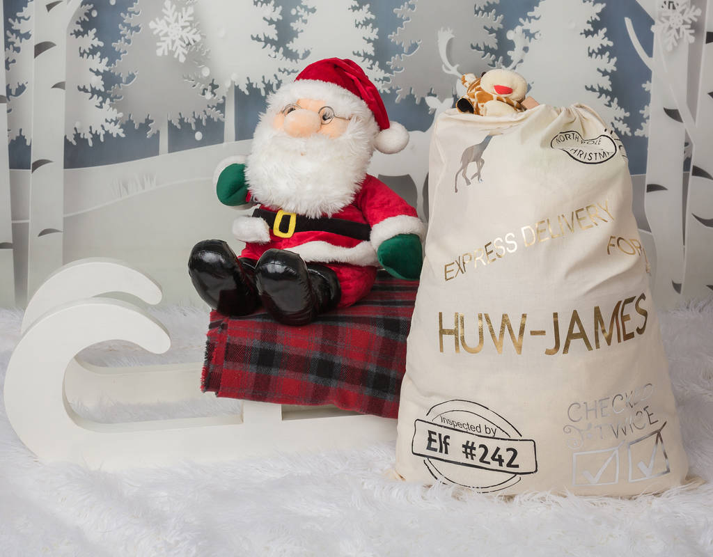 plush christmas sack