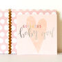 Baby Girl Card With Silver Foiled Writing, thumbnail 2 of 4
