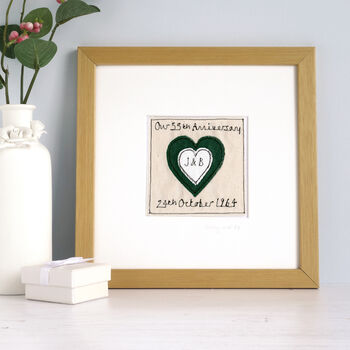 Personalised Wedding Anniversary Framed Picture Gift, 9 of 12