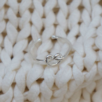 'I Couldn't Tie The Knot Without You' 925 Silver Ring, 4 of 6