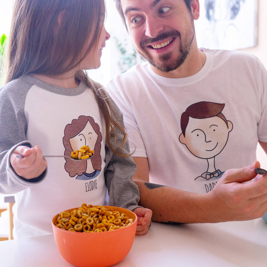 Personalised Daddy And Me Portrait Pyjama Set, 1 of 11