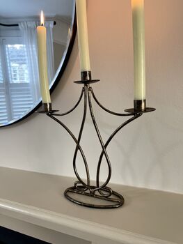 Antique Brass Vintage Style Candelabra, 4 of 5