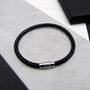 Men's Personalised Special Date Woven Leather Bracelet, thumbnail 2 of 8