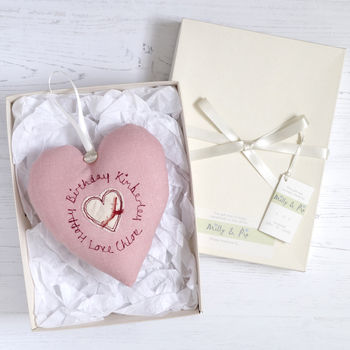 Personalised Hanging Heart Engagement Gift, 12 of 12