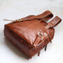 Large Leather Backpack, Tan, thumbnail 5 of 7