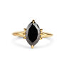 18ct Yellow Gold And Black Diamond Ring, thumbnail 2 of 4