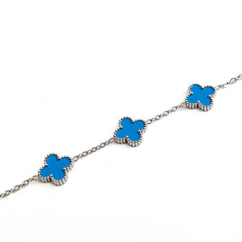 Clover Bracelet Silver/Blue, 3 of 3