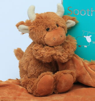 Highland Brown Cow Baby Toy Comforter Two In One Box, 2 of 3