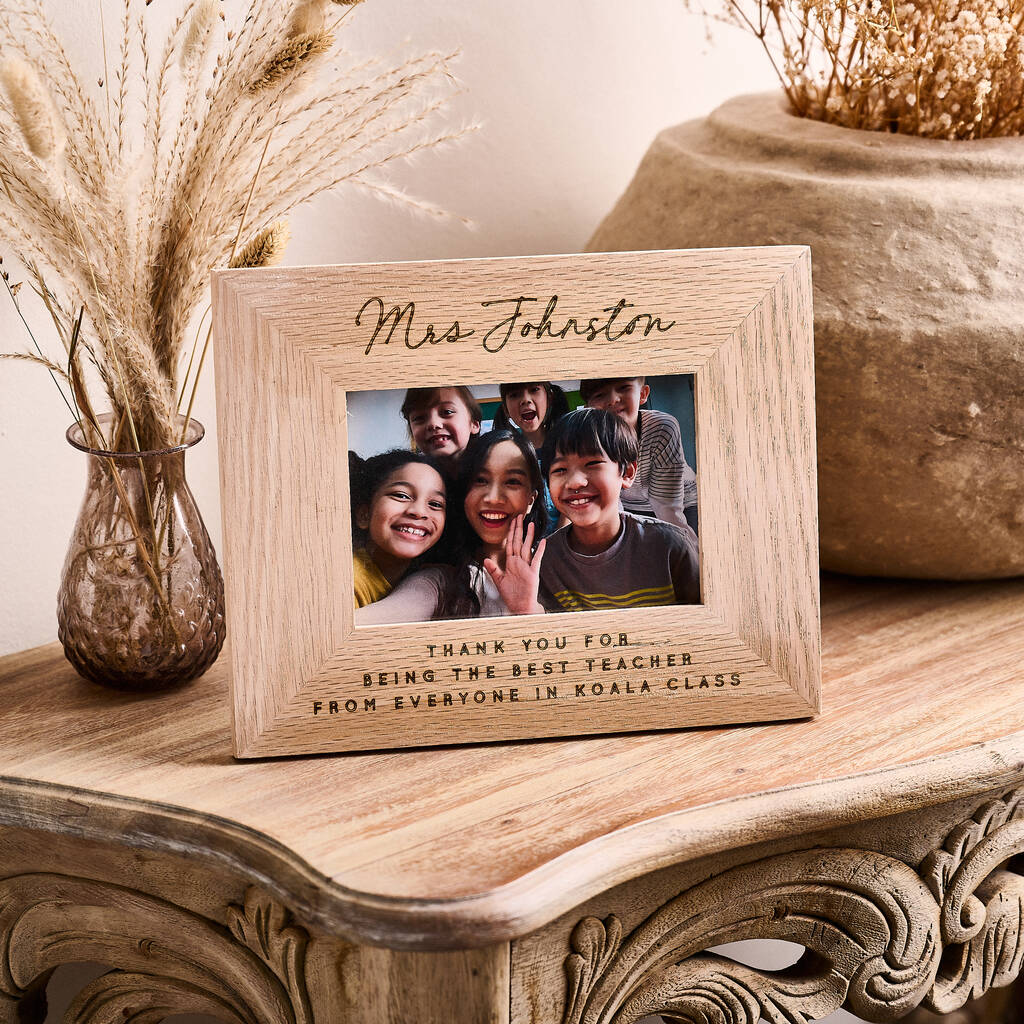 Personalized Wooden Photo Frame For Teachers |Best Teacher's Day Gifts -  woodgeekstore