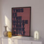 House Funk Built Print | Music Poster | Wall Art | A5 A4 A3 | Bold | Typographic | Lyrics | Quote | Print | House Music, thumbnail 2 of 8
