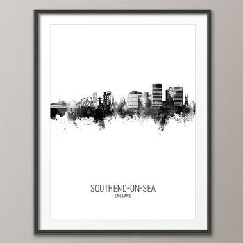 Southend On Sea Skyline Portrait Print And Box Canvas, 4 of 5