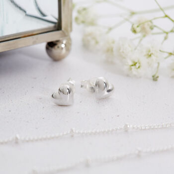 Luxury Boxed Sterling Silver Heart Earrings For Friend, 2 of 3
