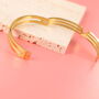 Gold Plated V Line Harmony Bangle Bracelet, thumbnail 8 of 10