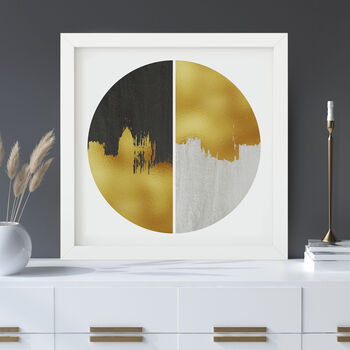 Gold And Grey Abstract Artwork, 2 of 5