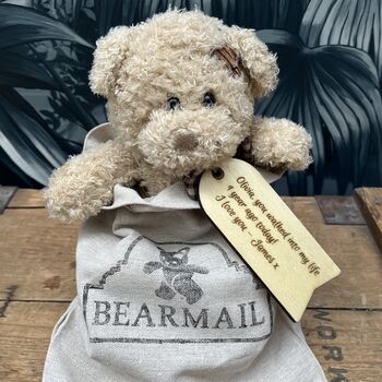 Personalised Teddy Bear In A Bag, 5 of 8