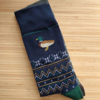 Happy Quackmas To Moo Men's Socks, 3 of 4