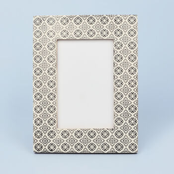 Grey Flower Pattern Stylish Photo Frames, 4 of 6