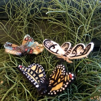 Handmade Felt Tiger Butterfly Hanging Decoration, 5 of 8